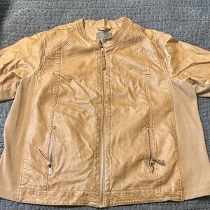 Maurices Light Brown Leather Jacket